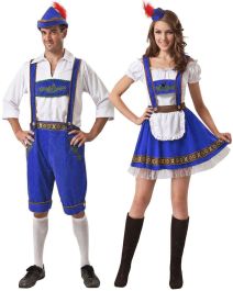 Blue Couple Oktoberfest Beer Costume Blossom Costumes