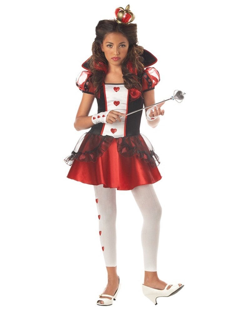 tween alice costume Alice in Wonderland Edgy Goth Tween Halloween Costume WITH ...